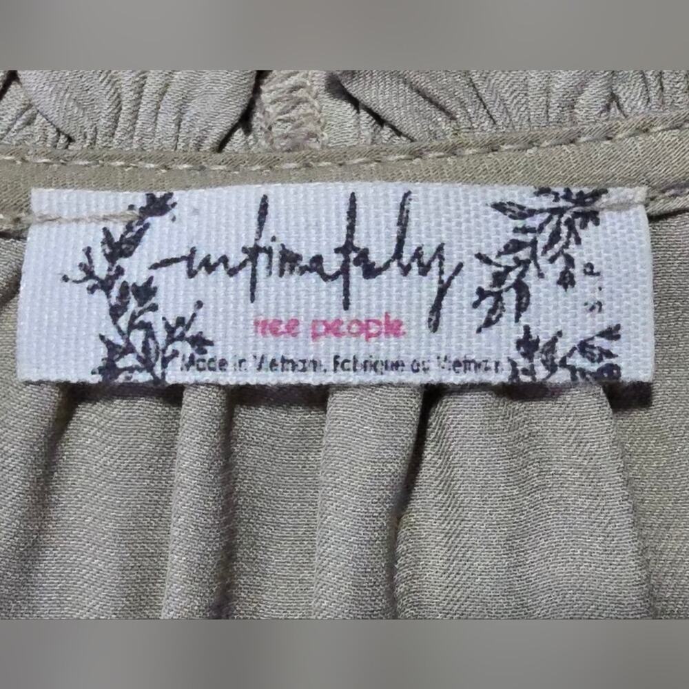 Free People Olive Green Long Sleeve Thong Bodysuit - Small - Picture 2 of 16